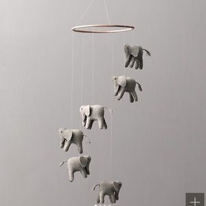 Restoration Hardware Wool Felt Elephant Mobile
